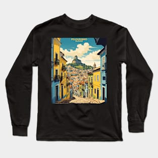 Salvador's Pelourinho Brazil Vintage Tourism Travel Poster Art Long Sleeve T-Shirt